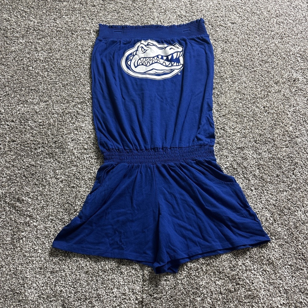 Florida Gators Women's Romper Strapless 1 Piece Junior Fit Officially Licensed L